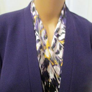 Kasper sz 10 Purple Jacket w/Scarf